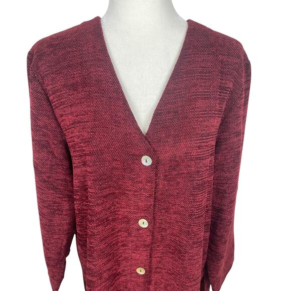 Kathleen Sommers Rayon Chenille Button Front Tunic Top Sz Large Lagenlook Artsy - Picture 2 of 12